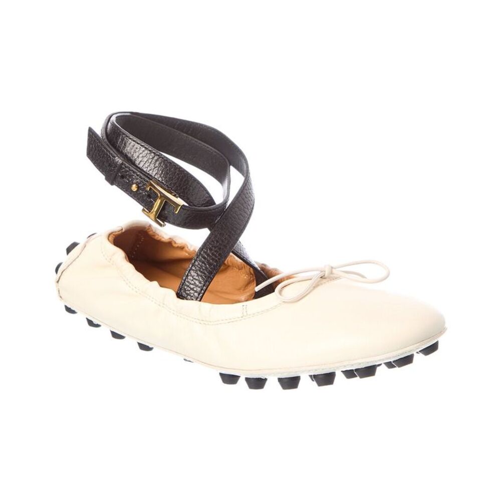Tod’S Leather Ballet Flat, White